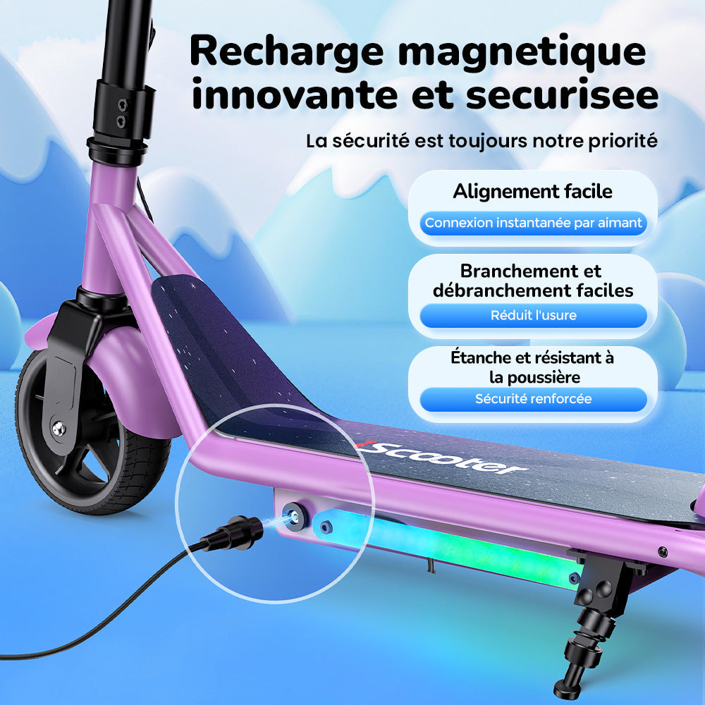 iScooter iK3Pro Trottinette électrique pour enfants avec hauteur réglable