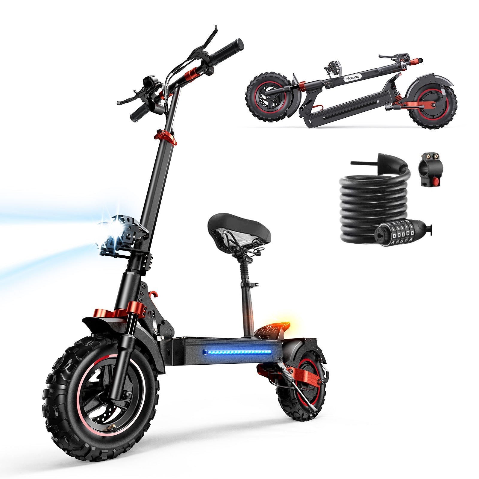iScooter iX5S 1000W Trottinette Électrique Tout-Terrain – 25 km/h