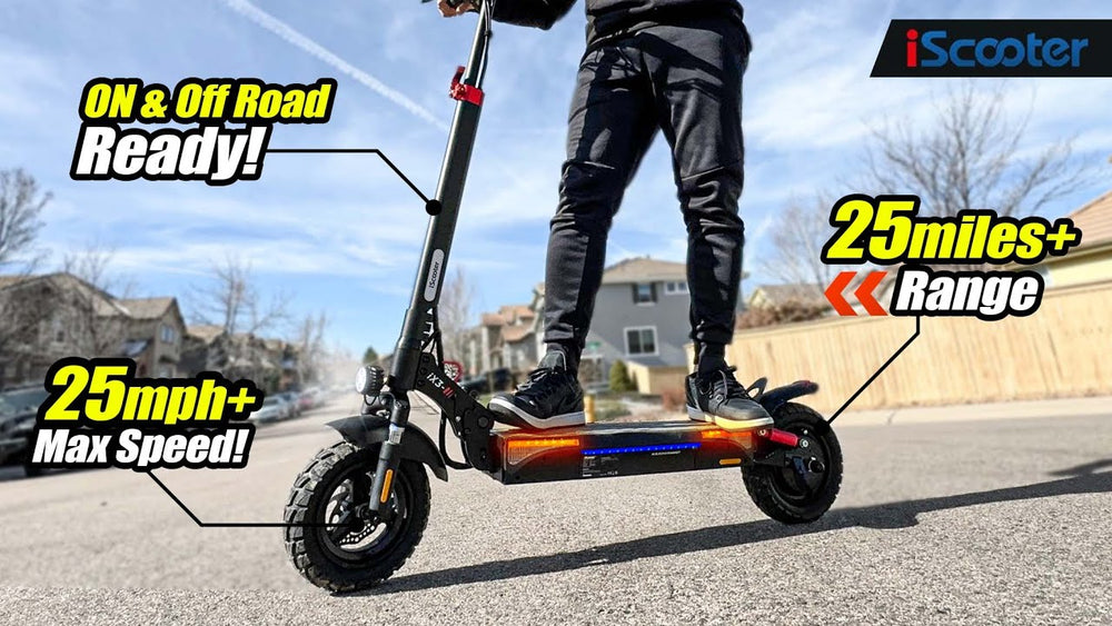 Nouvelle trottinette électrique tout terrain iScooter iX3 avec une vitesse de 40 km/h et une autonomie de 40 km !