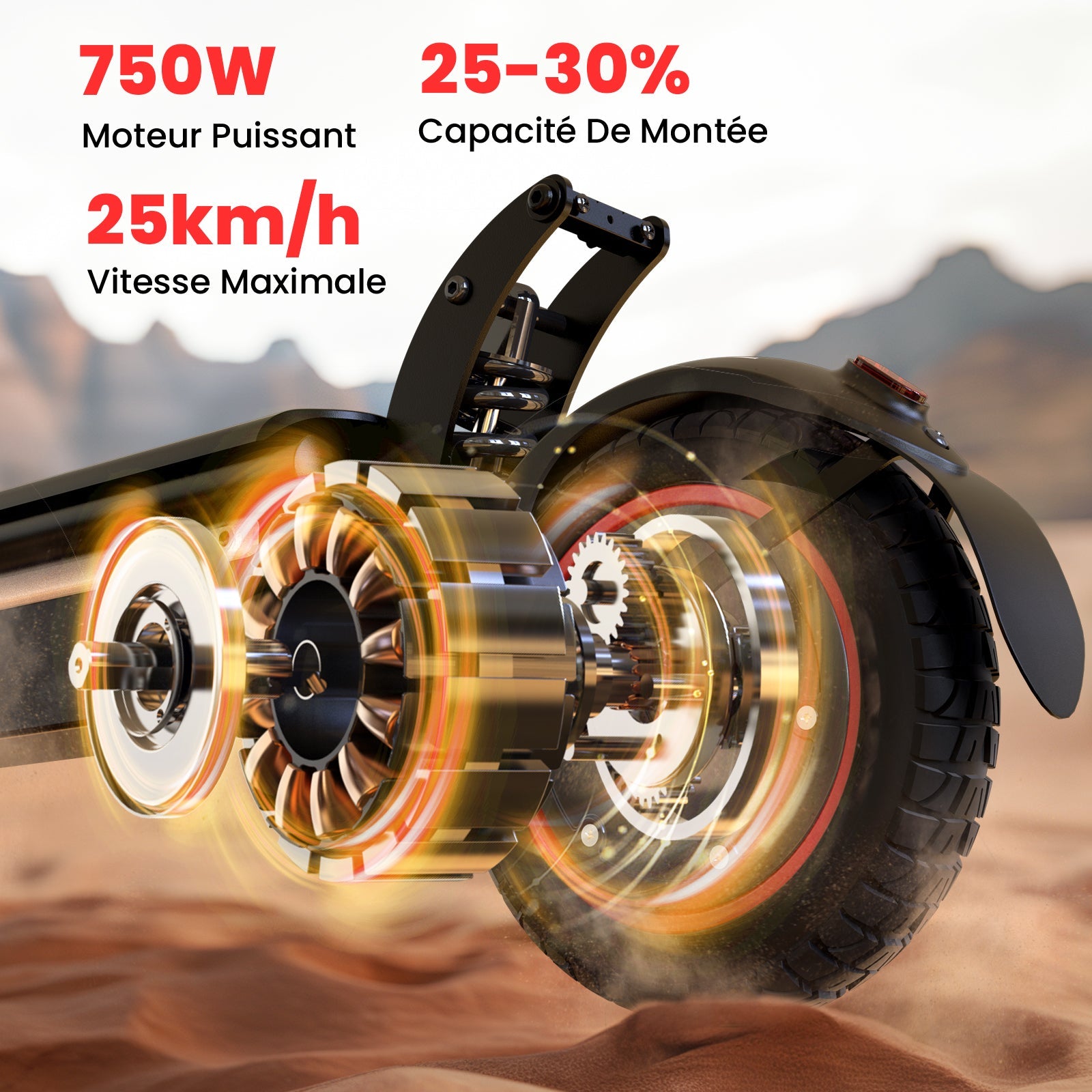 W8 750W Trottinette électrique