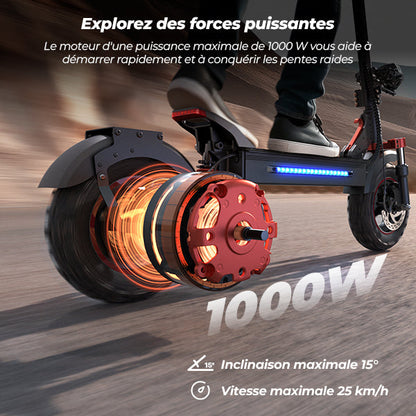 iScooter iX5S 1000W Trottinette Électrique Tout-Terrain – 25 km/h