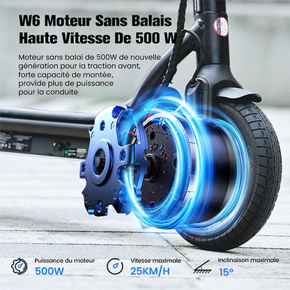 W6 500W Trottinette électrique – 25 km/h